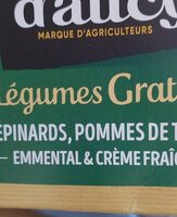 Les légumes gratinés épinard pommes de terre  emmental