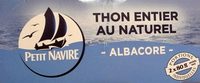 Thon entier au naturel Albacore