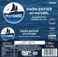 Thon entier au naturel