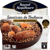 Saucisses de Toulouse aux Lentilles cuisinées