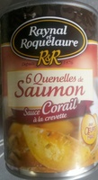 6 Quenelles de Saumon, Sauce Corail à la crevette (aux Œufs frais)