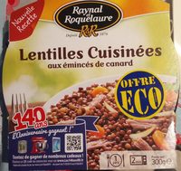 Lentilles Cuisinées aux Émincés de Canard