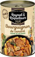 Bourguignon de Canard Cuisiné au Vin Rouge