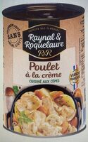 Poulet à la crème cuisiné aux cèpes
