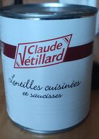 Lentilles cuisinées et saucisses