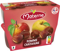 MATERNE Compotes Coupelles Pomme Châtaigne 4x100g