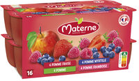 MATERNE Compotes Coupelles Multivariétés Fruits Rouges 16x100g