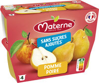 MATERNE Compotes Coupelles Pomme Poire 4x100g