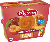 MATERNE Compotes Intense et Velouté Brugnon Abricot 4x97g