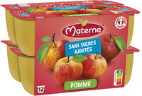MATERNE Compotes Coupelles Pomme 12x100g