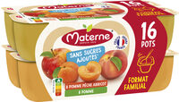 MATERNE Compotes Coupelles P. Pêche Ab 16x100g Format Familial