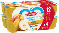 MATERNE Compotes Coupelles Pomme, P. Poire 16x100g 12+4 offerts