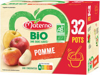MATERNE Compotes Coupelles BIO Pomme 32x100g
