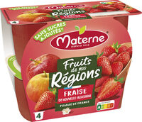 Compote Frais Fruits de nos Régions Pomme Fraise