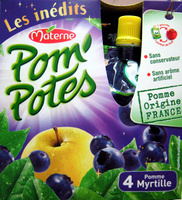 Pom'Potes pomme myrtille Materne