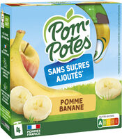 POM'POTES Compotes Gourdes Pomme Banane 4x90g