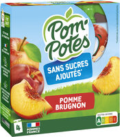 POM'POTES Compotes Gourdes Pomme Brugnon 4x90g