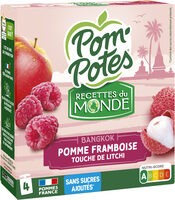 POM'POTES Compotes Gourdes Recettes du Monde Bangkok 4x90g
