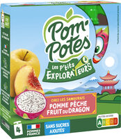 POM'POTES Compotes Les P'tits Explorateurs Les Samourais 4x90g