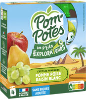POM'POTES Compotes Les P'tits Explorateurs Les Pharaons 4x90g