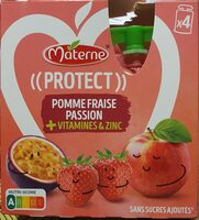 Compote protect pomme fraise passion