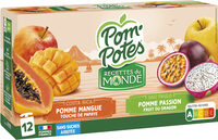 POM'POTES Compotes Gourdes Recettes du Monde Tropiques 12x90g
