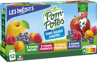 POM'POTES Compotes Gourdes Multivariétés Les Inédits 12x90g