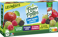 POM'POTES Compotes Gourdes Multivariétés Les Inédits 12x90g