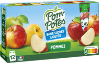 POM'POTES Compotes Gourdes Pomme Nature 12x90g