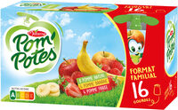 POM'POTES Compotes Pomme, P. Ban, P. Frs 16x90g Format Familial