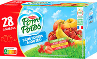 POM'POTES Compotes Gourdes Multivariétés 28x90g Format Familial