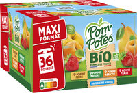 POM'POTES Compotes BIO Multivariétés 36x90g Format Familial