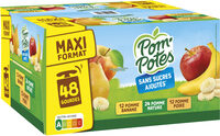 POM'POTES Compotes Pomme, P. Poire, P. Ban 48x90g Format Familial