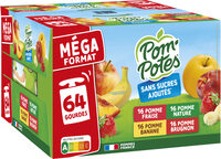POM'POTES Compotes Multivariétés 64x90g Format Familial