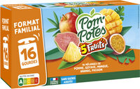 POM'POTES Compotes 5 Fruits Exotiques 16x90g Format Familial