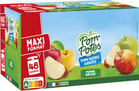 POM'POTES Compotes Gourdes Pomme Nature 48x90g