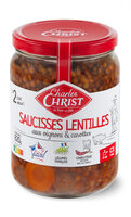 Saucisses lentilles aux oignons & carottes