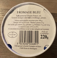 Fromage bleu au lait pasteurisé