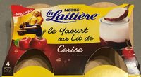 Yaourt sur lit de cerise