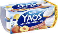 Yaos Le yaourt à la Grecque sur lit de Pêches