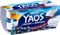 Yaos Le Yaourt à la Grecque sur lit de myrtilles