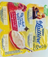 Riz au lait nature sur lit de fruits rouges