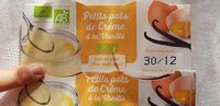 Petit pot de crème à la vanille