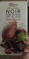 Chocolatier noir éclats de fèves sans sucres ajoutés