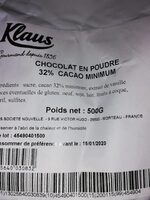 Chocolat en poudre