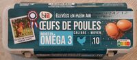 Oeufs de poule riches en oméga 3 plein air