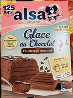 Glace au chocolat avec feuilletage chocolat