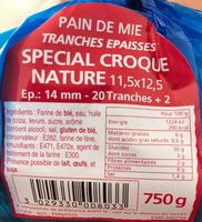 Pain de mie tranché PS spécial croque