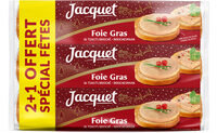 Lotx2 toasts ronds foie gras 750 g spécial fêtes jacquet +1 offert