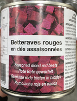 Betteraves rouges en dés assaisonnées